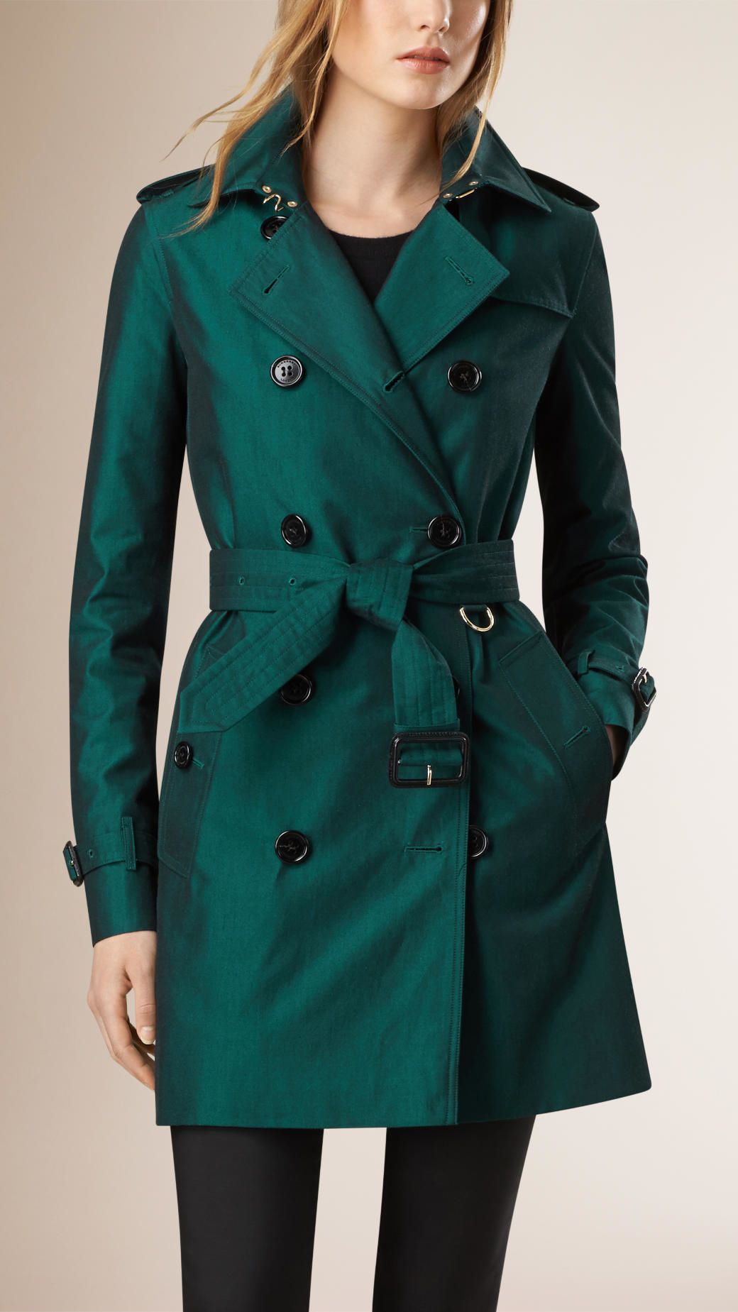 Lyst - Burberry Gabardine Trench Coat With Warmer in Blue