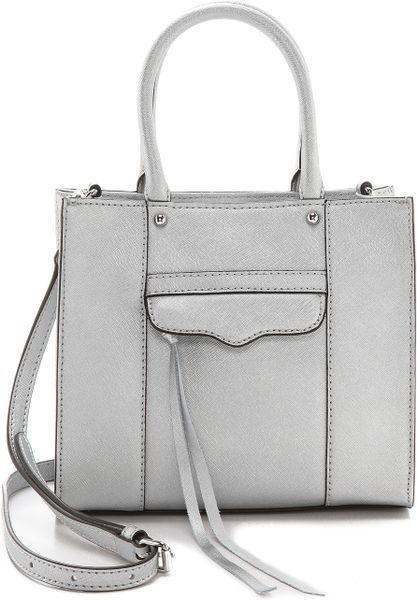 Rebecca Minkoff Mini Mab Tote Silver in Silver | Lyst