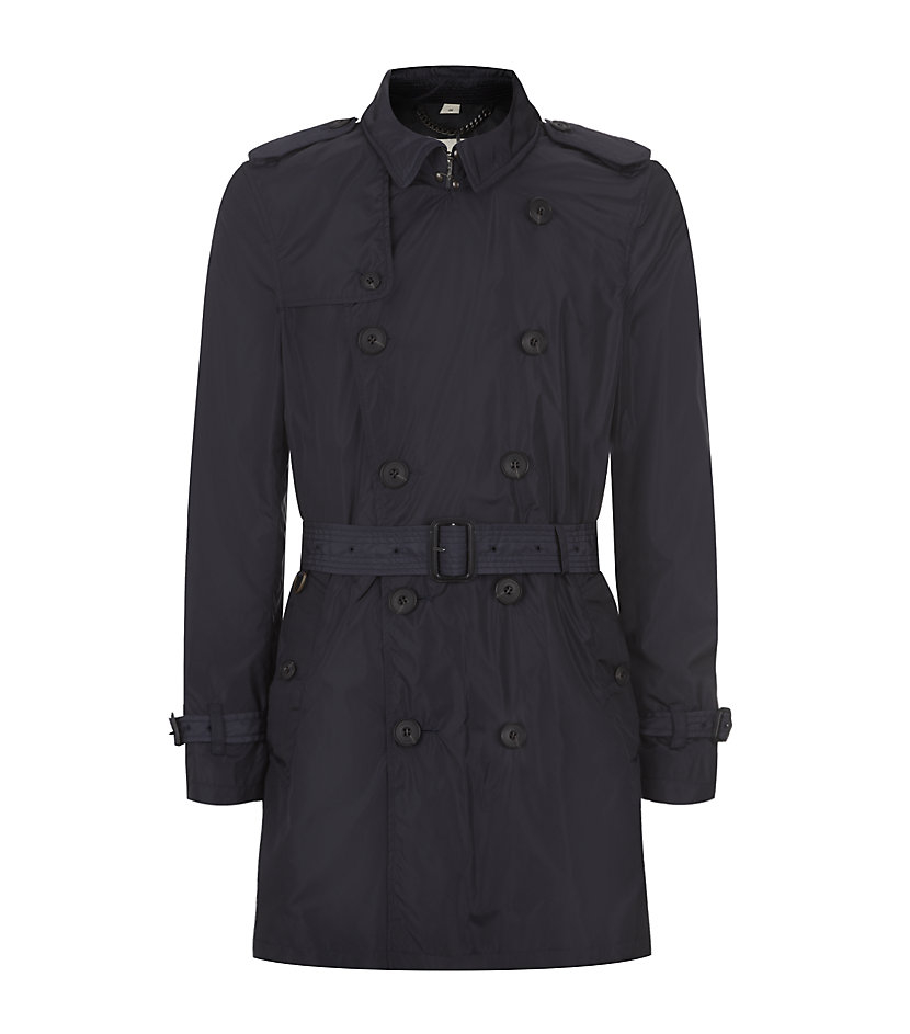Burberry Britton Double Breasted Trench Coat in Blue for Men | Lyst