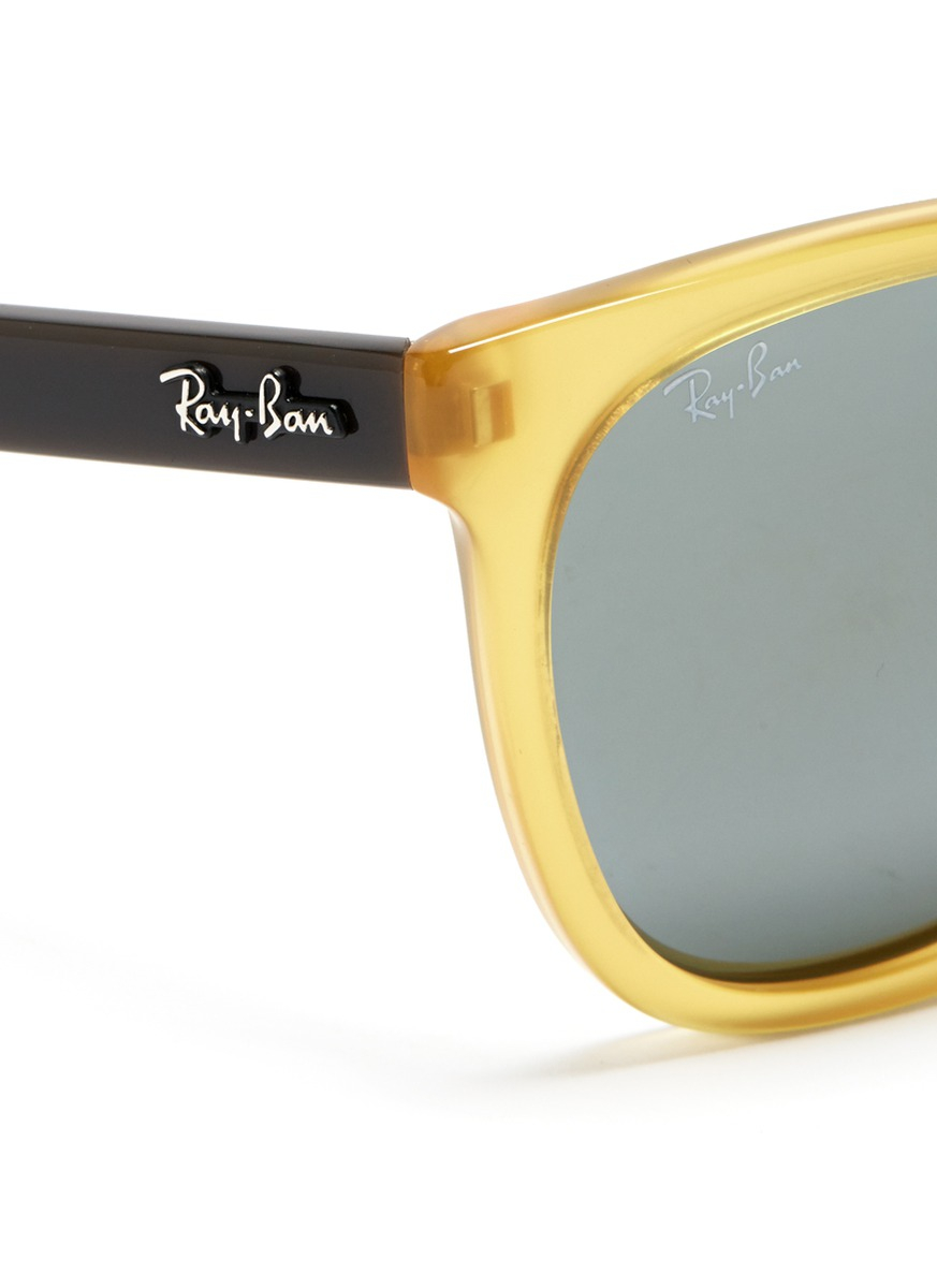 Ray Ban Original Wayfarer Colourblock Acetate Sunglasses In Yellow Lyst 4714