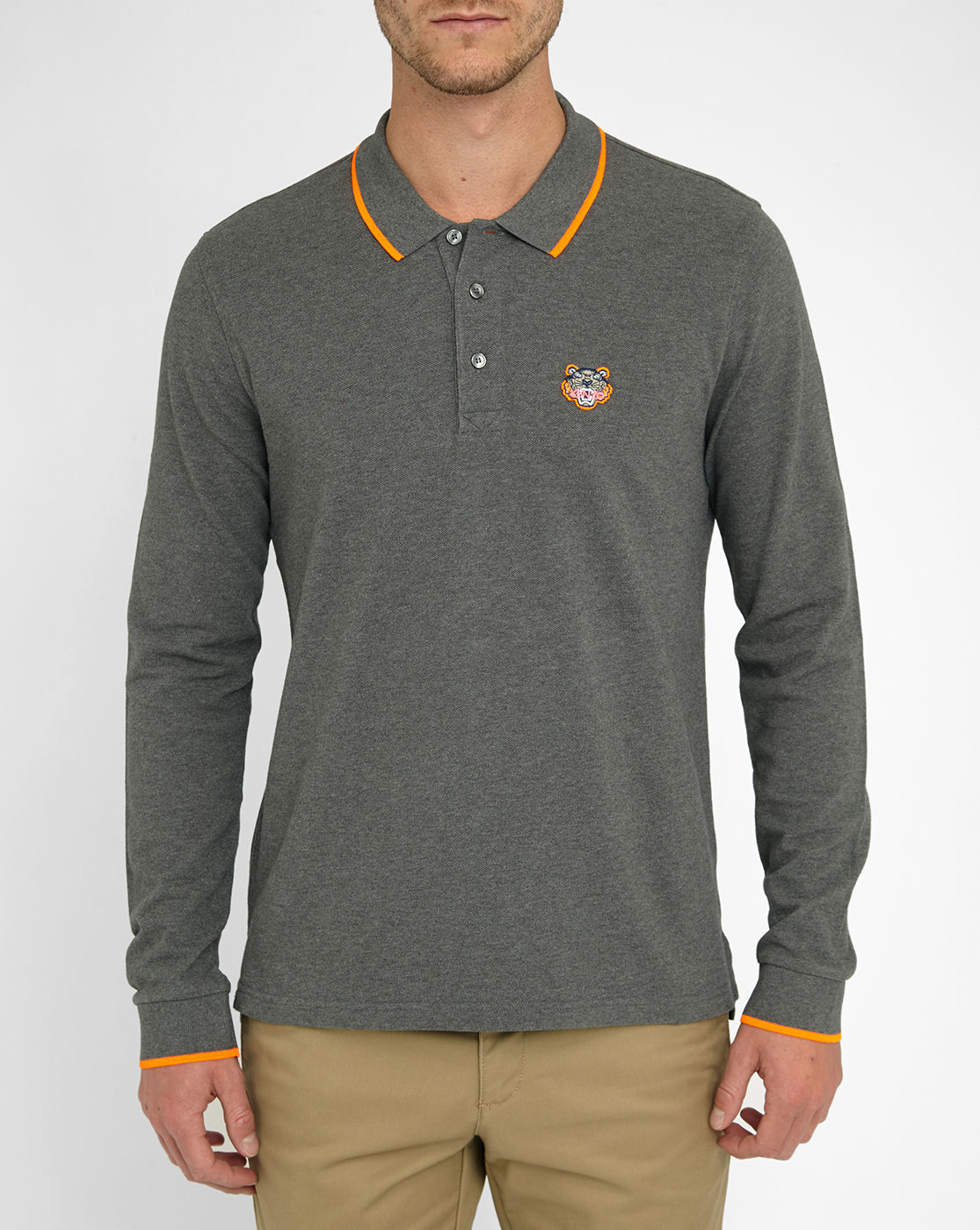 men's kenzo long sleeve polo