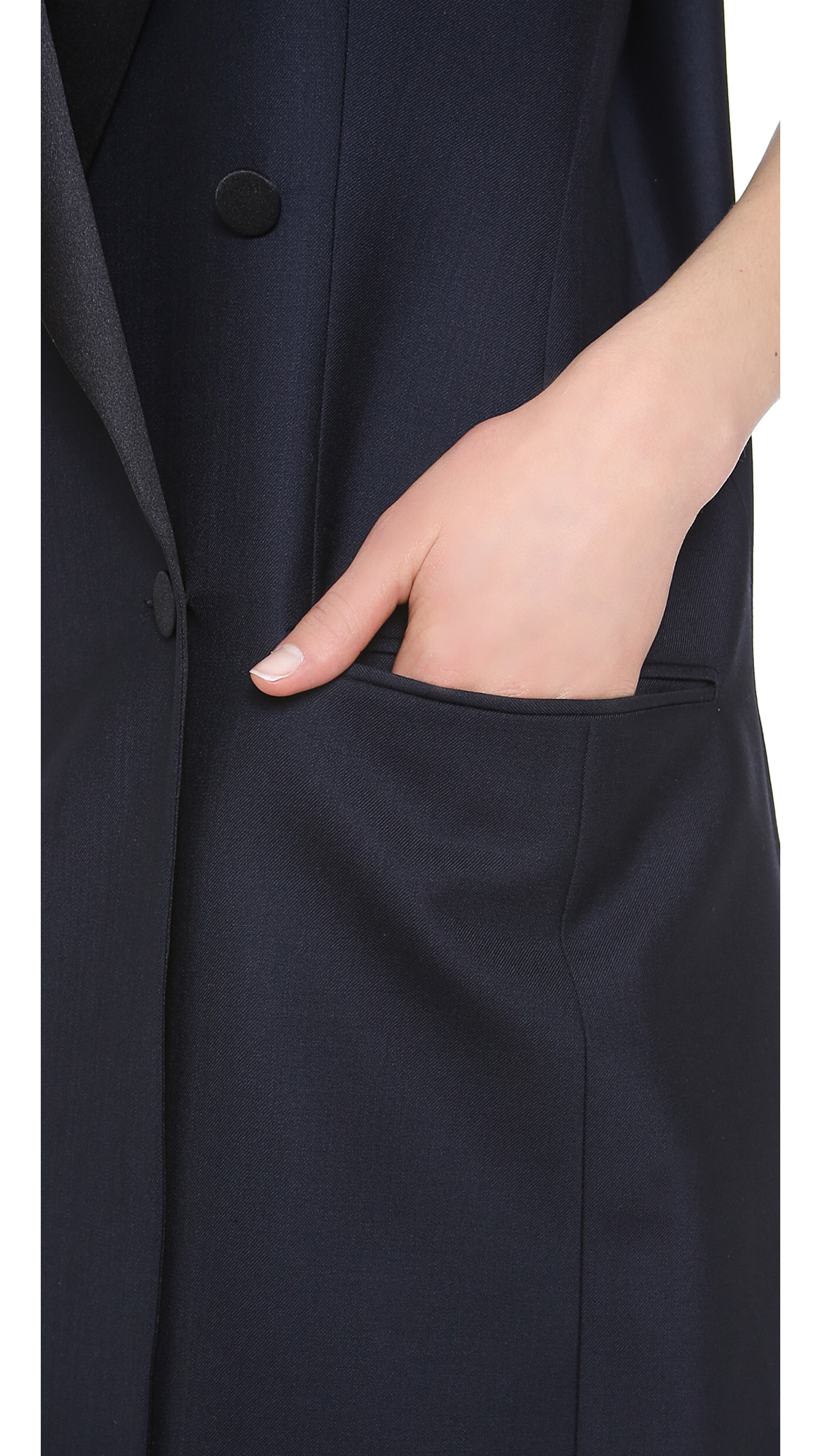 blue tuxedo dress