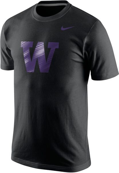 Nike Men's Washington Huskies Warp Logo T-shirt in Black for Men | Lyst