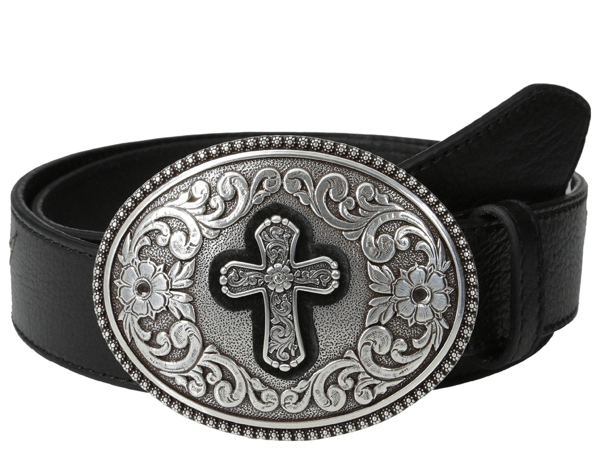 Lyst - Ariat Winged Belt W/ Large Cross Buckle in Black