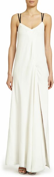 Maiyet Slip Dress Long in White | Lyst