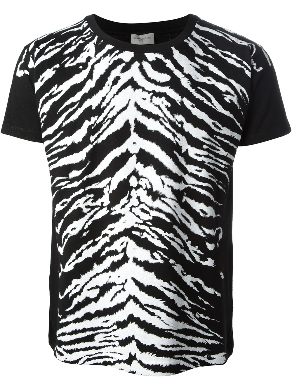 Saint laurent Zebra T-Shirt in Black for Men | Lyst