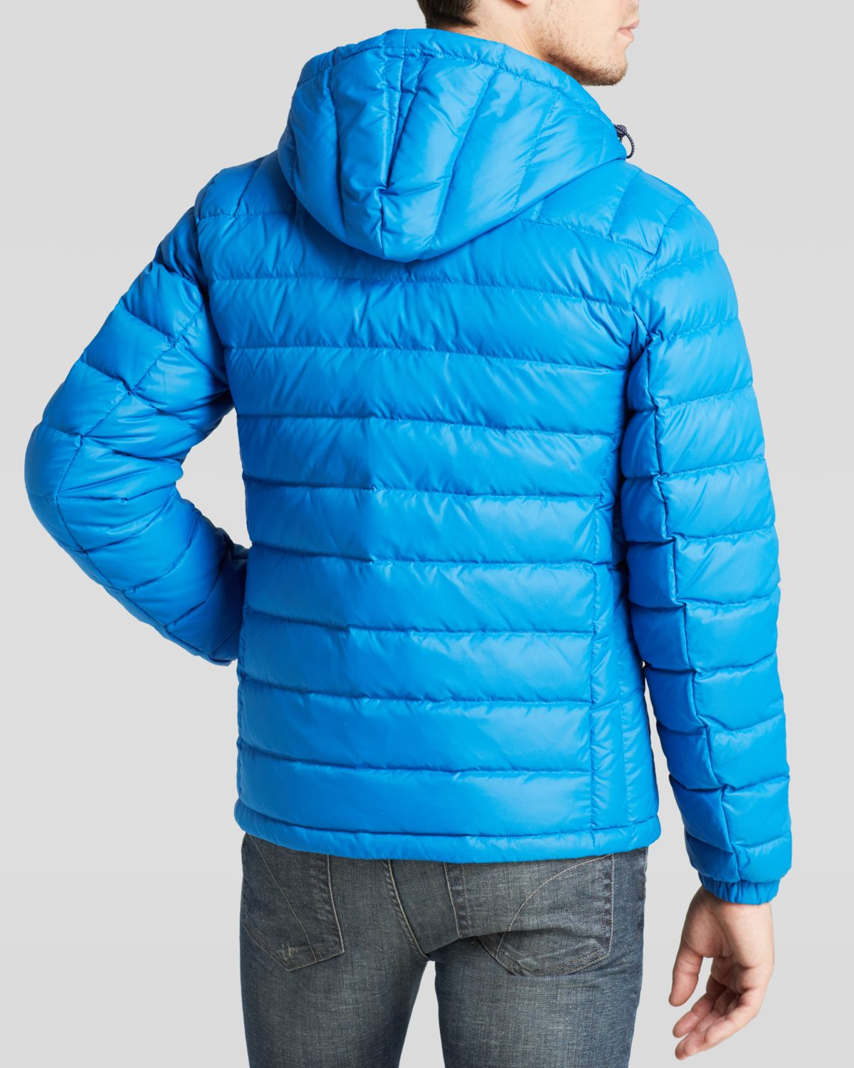 Lyst - Lacoste Hooded Barrel Jacket in Blue for Men