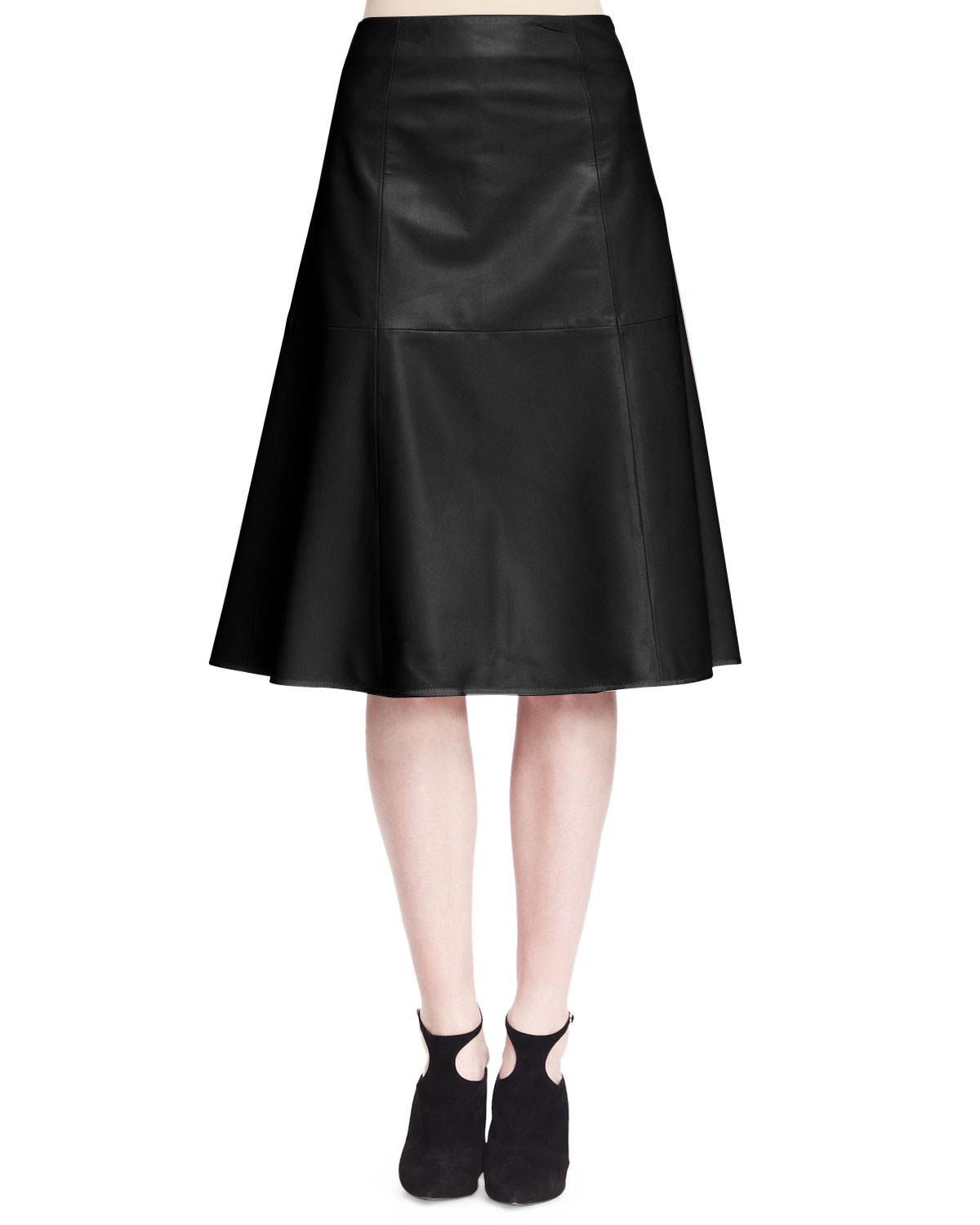 the row rellin a line leather skirt in black lyst the row rellin a line leather skirt in black lyst