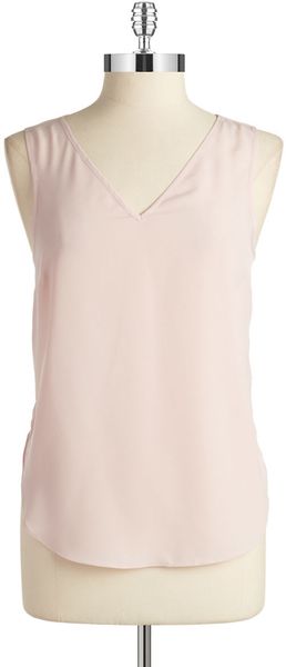 1 State Layered V-Neck Blouse in Pink (Rose Smoke) | Lyst