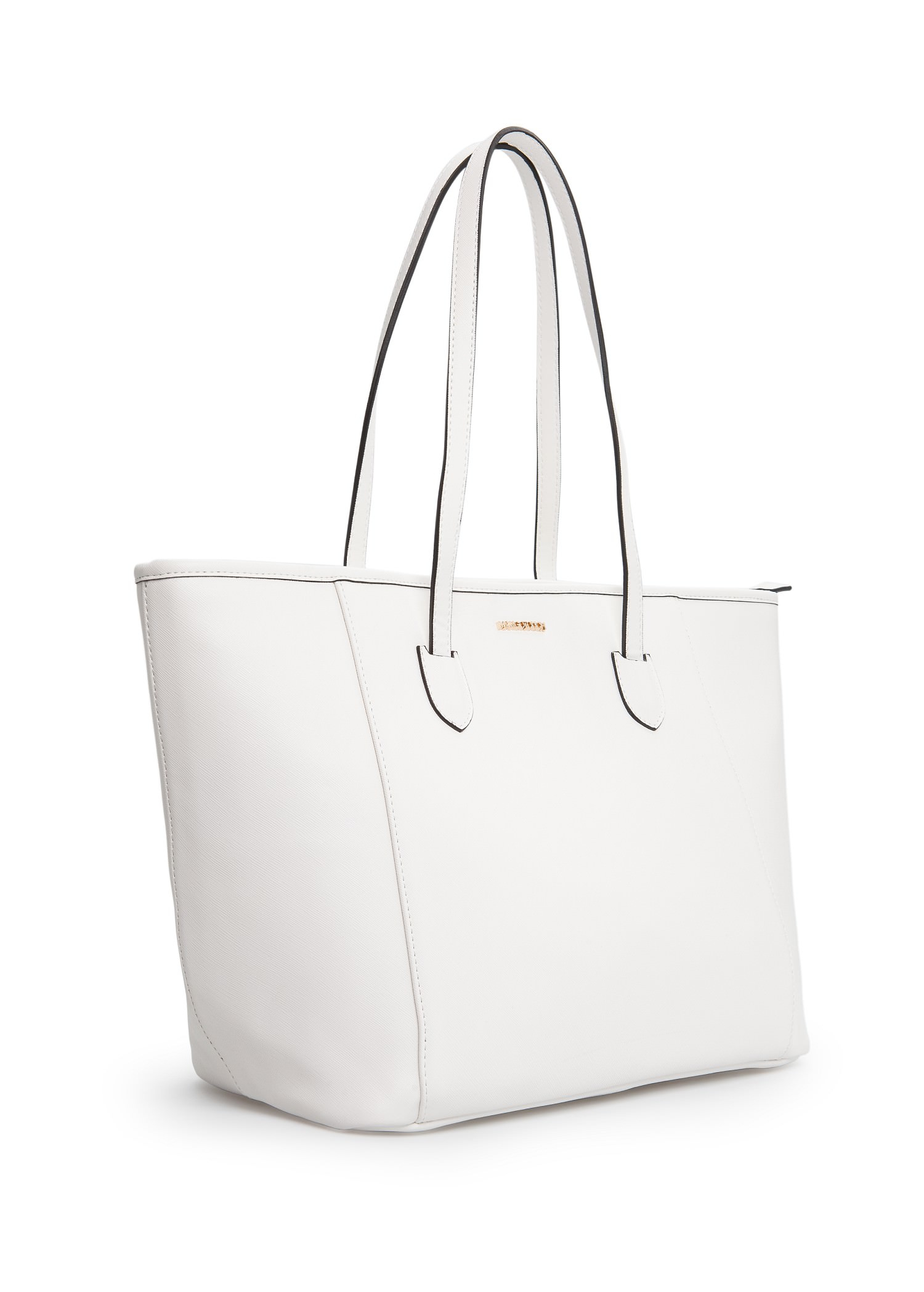 Lyst Mango Saffianoeffect Per Bag In White Gallery
