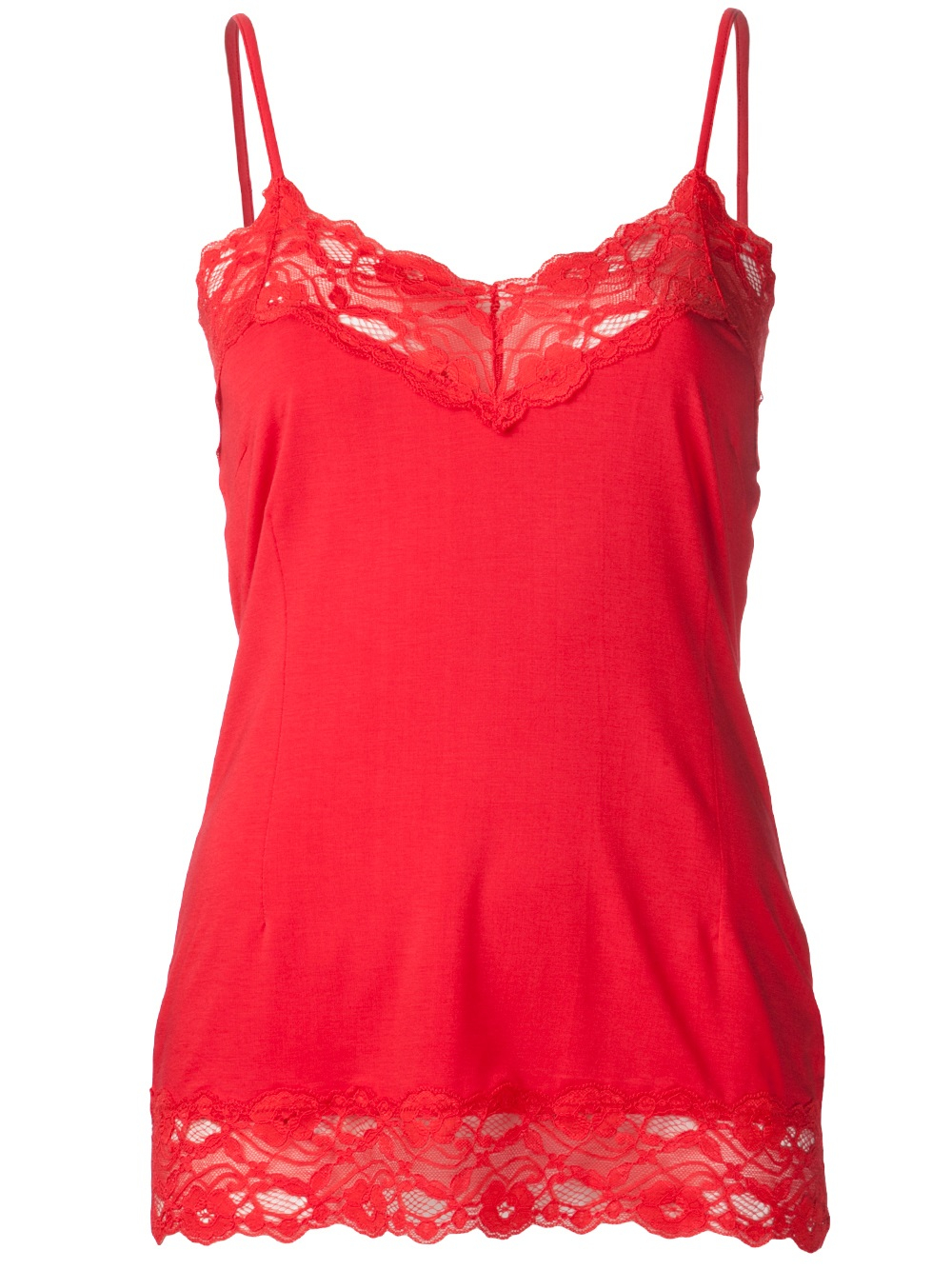 Lyst - Allude Lace Cami in Red