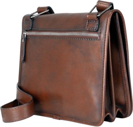 Pratesi Genuine Leather Crossbody Bag in Brown for Men | Lyst