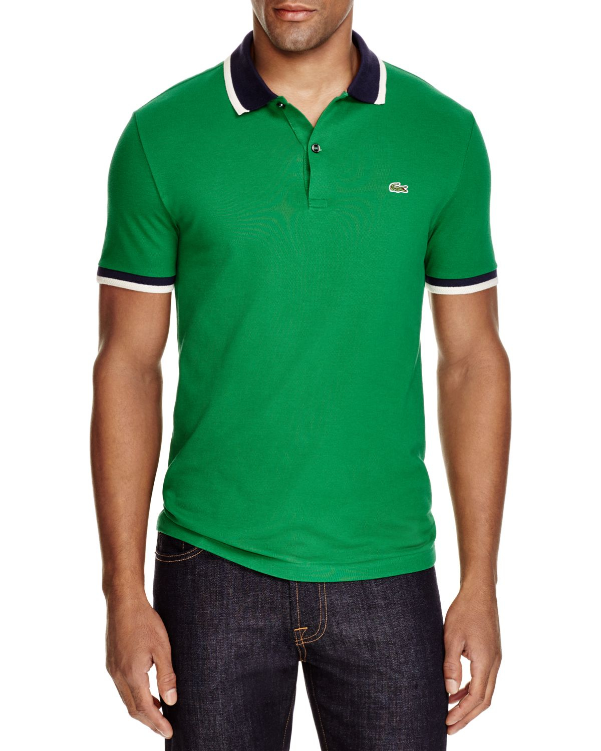 Lacoste | Green Stretch Cotton Slim Fit Polo for Men | Lyst