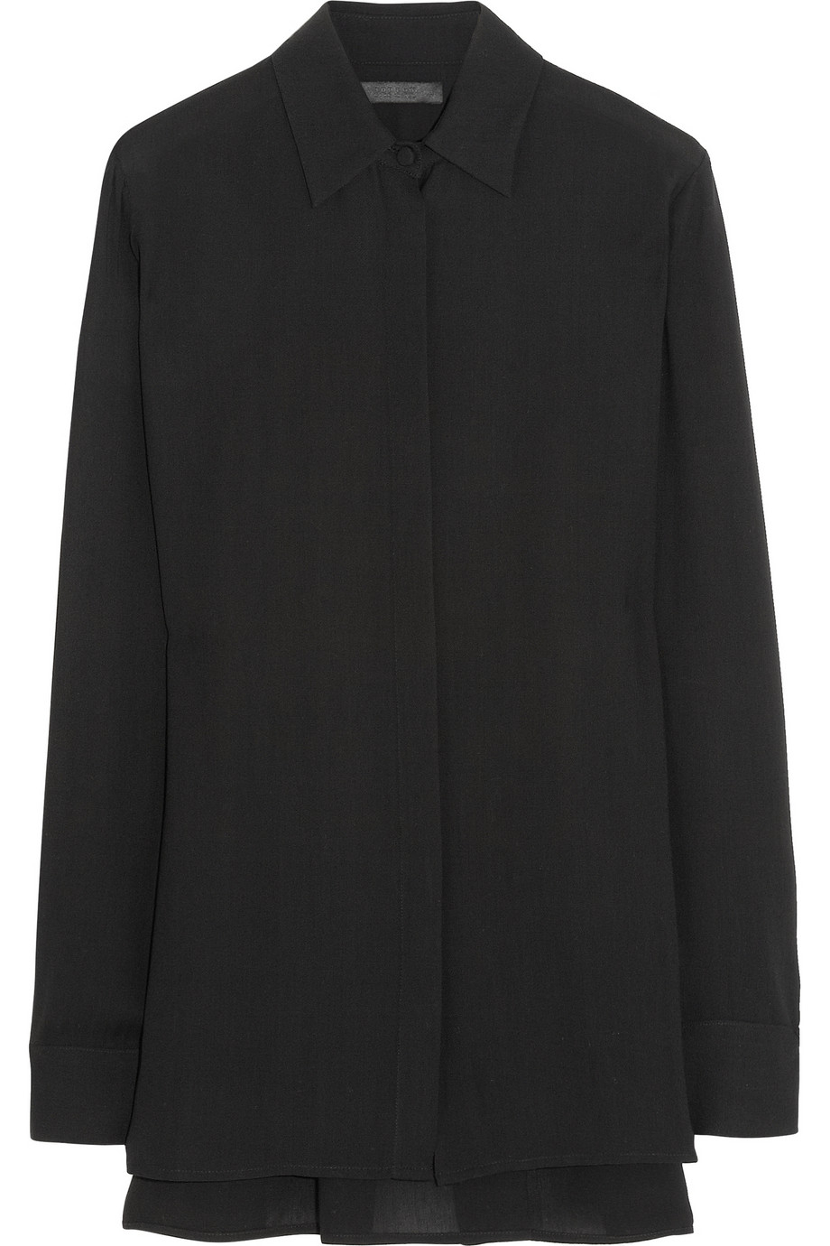 Lyst - The Row Carlton Oversized Crepe Blouse in Black