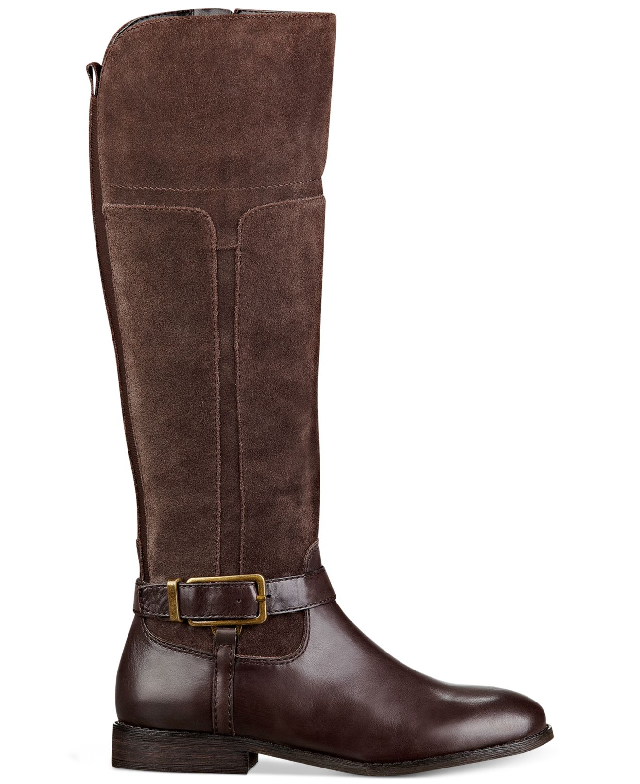 Lyst - Marc fisher Aysha Tall Wide Calf Riding Boots in Brown