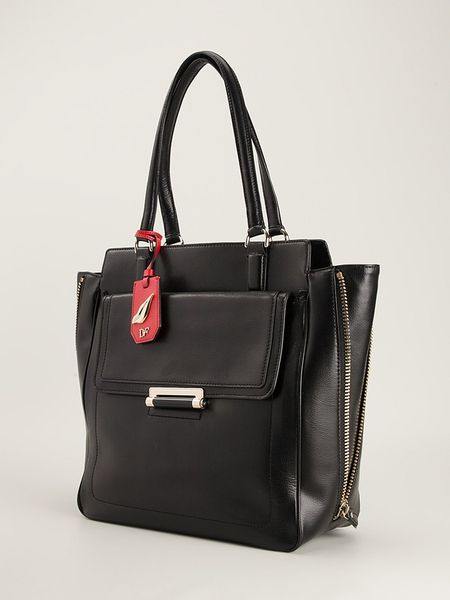 Diane Von Furstenberg Highline Tote Bag Black in Black | Lyst