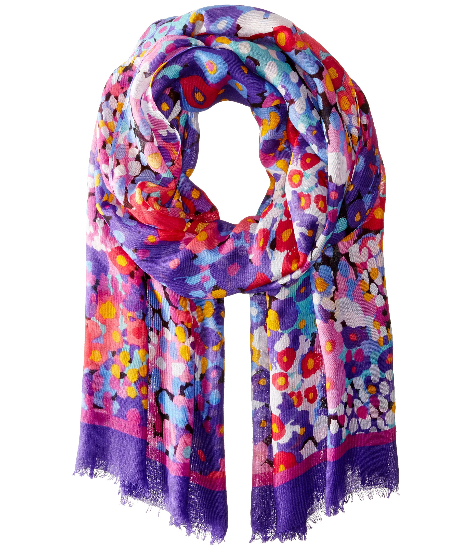 Vera bradley Soft Fringe Scarf in Pink (Impressionista) Lyst