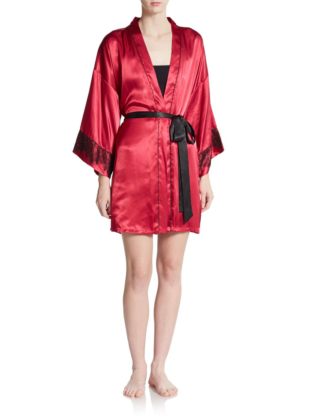 lace red robe