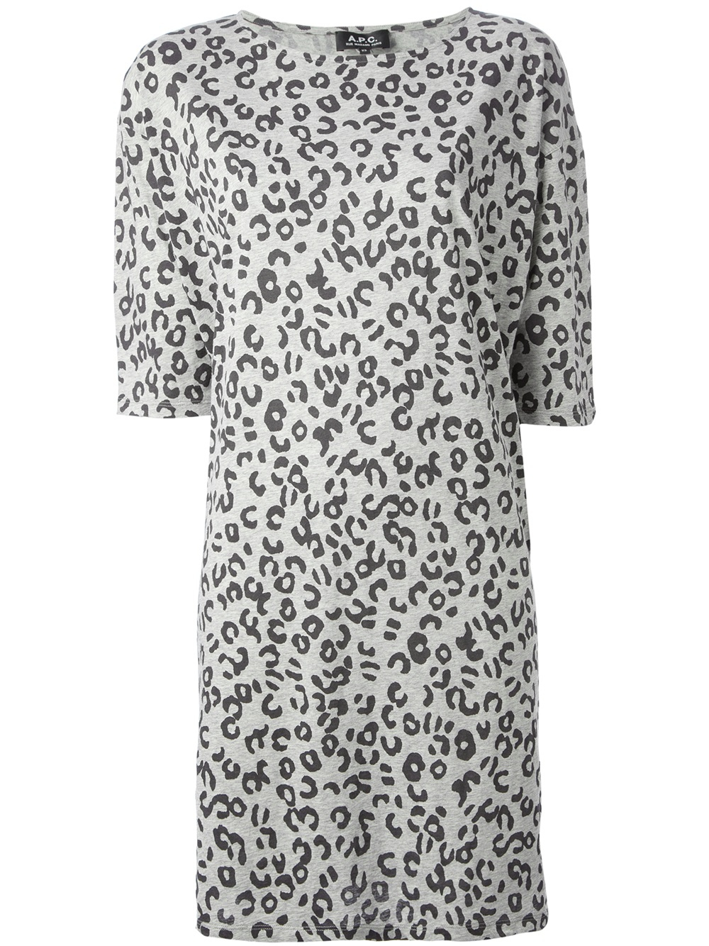 gray leopard print dress