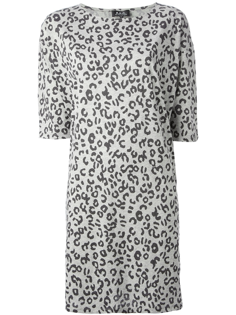 gray leopard dress