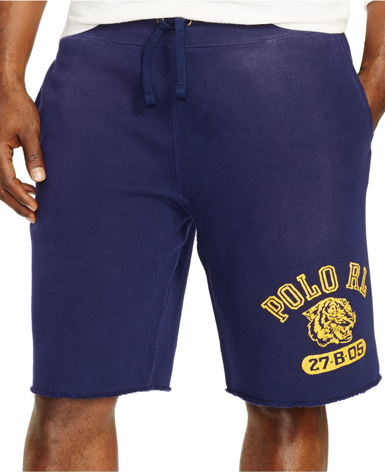 mens polo sweat shorts