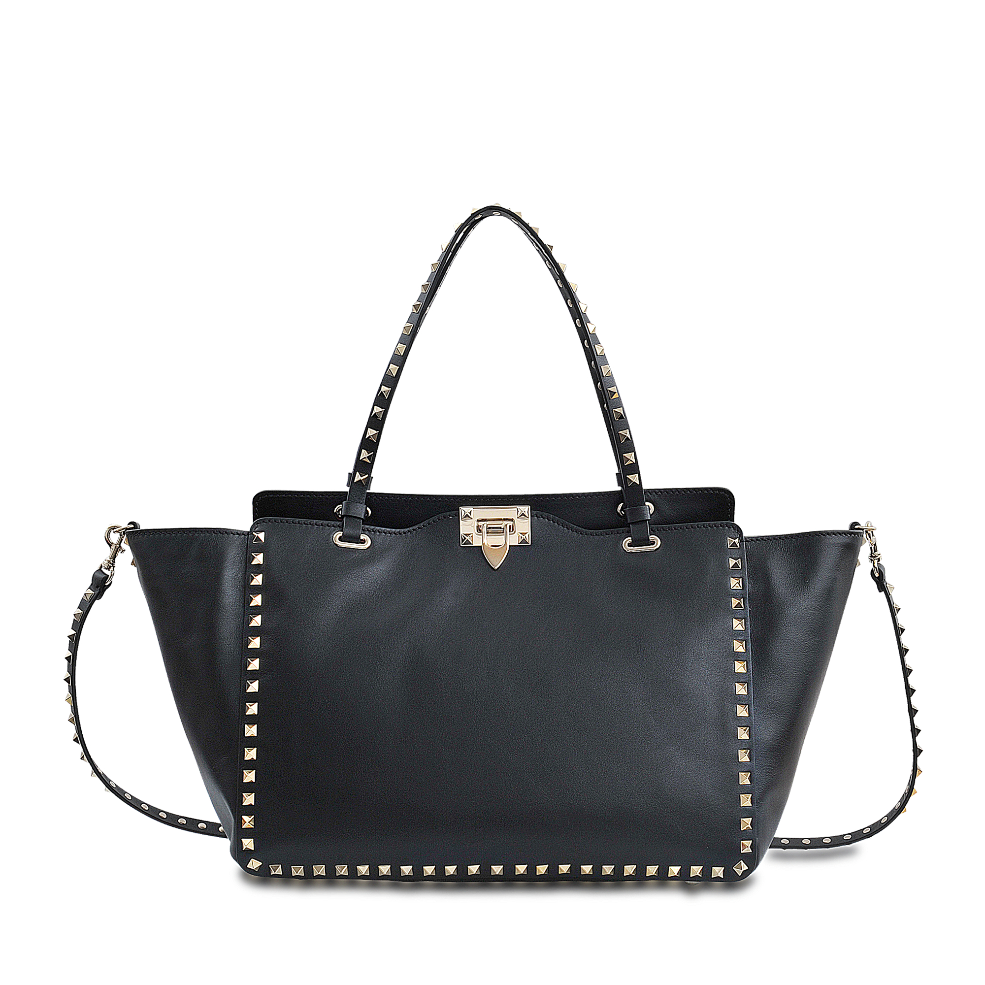 Lyst - Valentino Medium Rockstuds Bag in Black