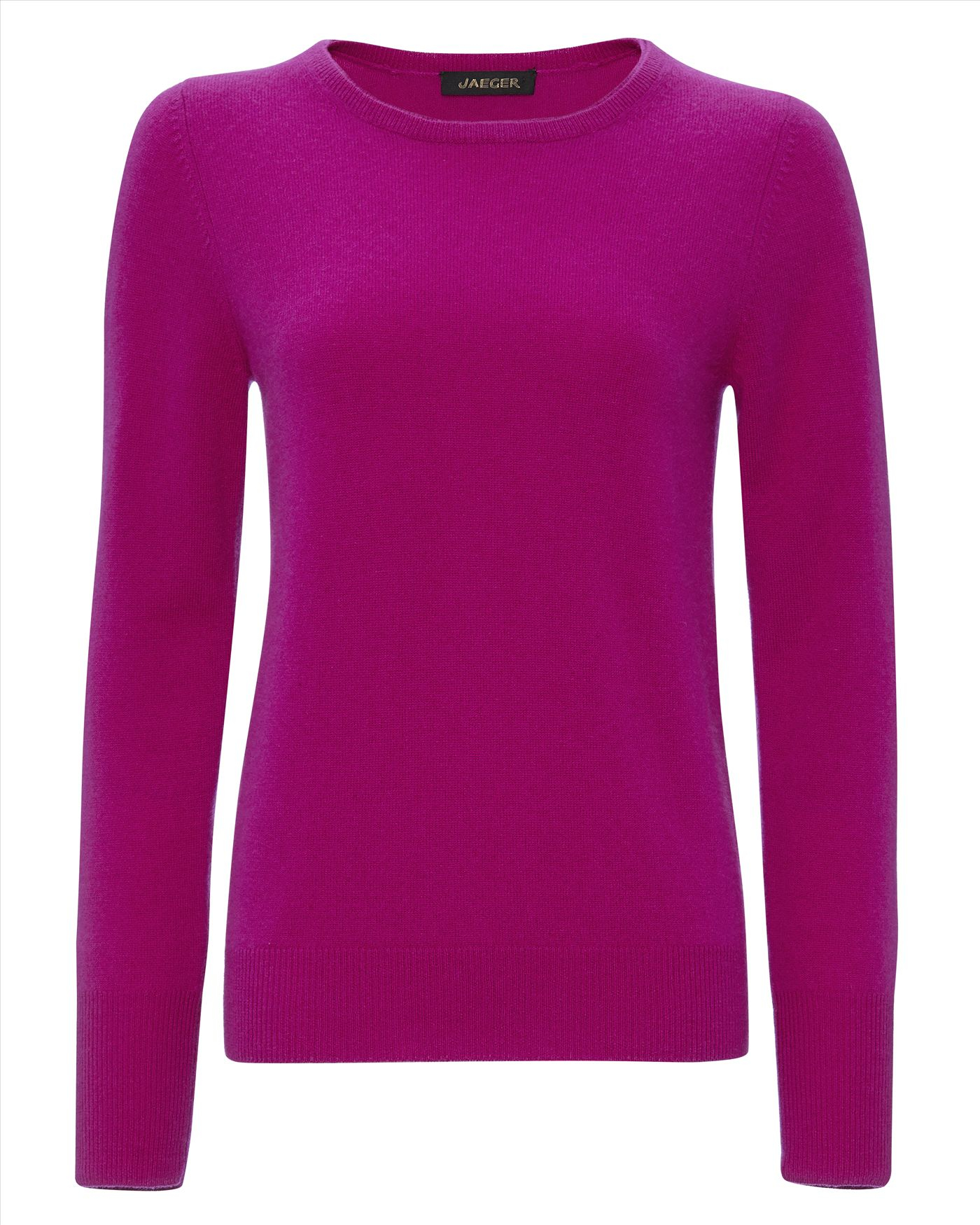 Jaeger Cashmere Crew Neck Sweater in Purple (Magenta) | Lyst