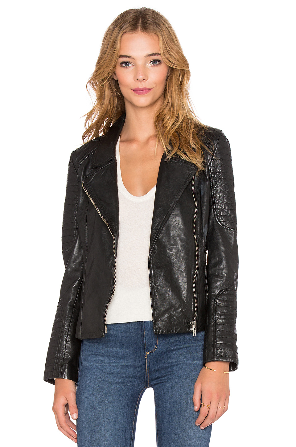 Bb Dakota Benton Leather Jacket In Black Lyst Gallery