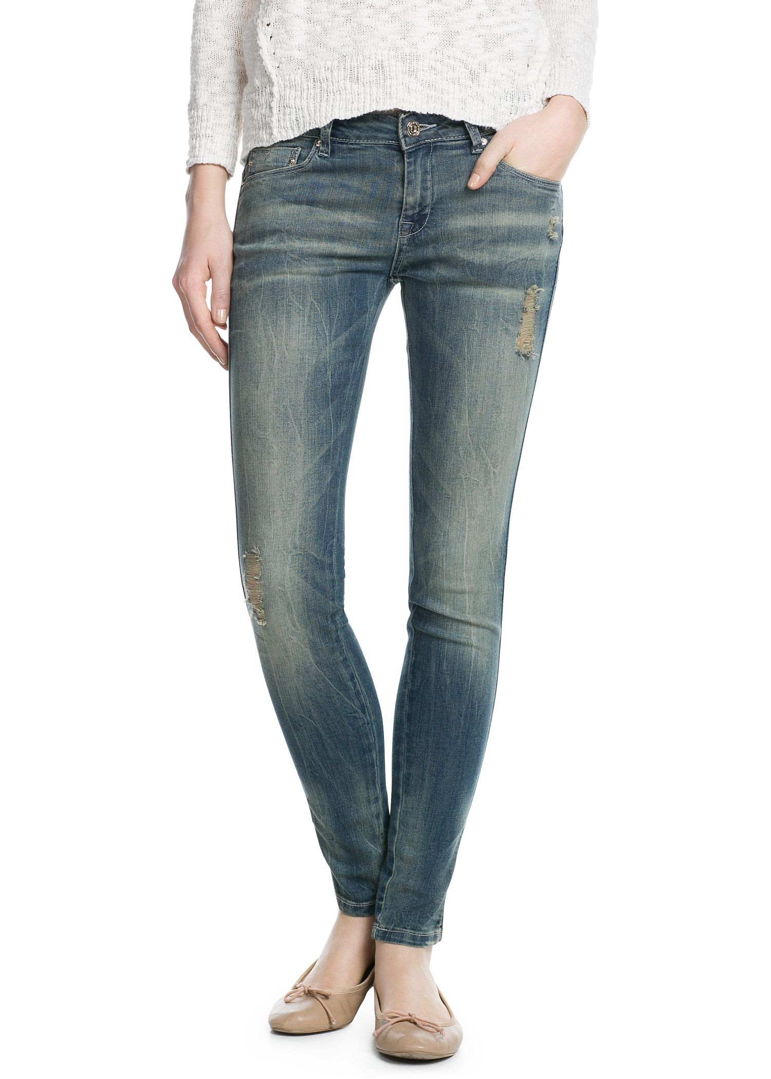 Lyst - Mango Push Up Uptown Jeans in Blue