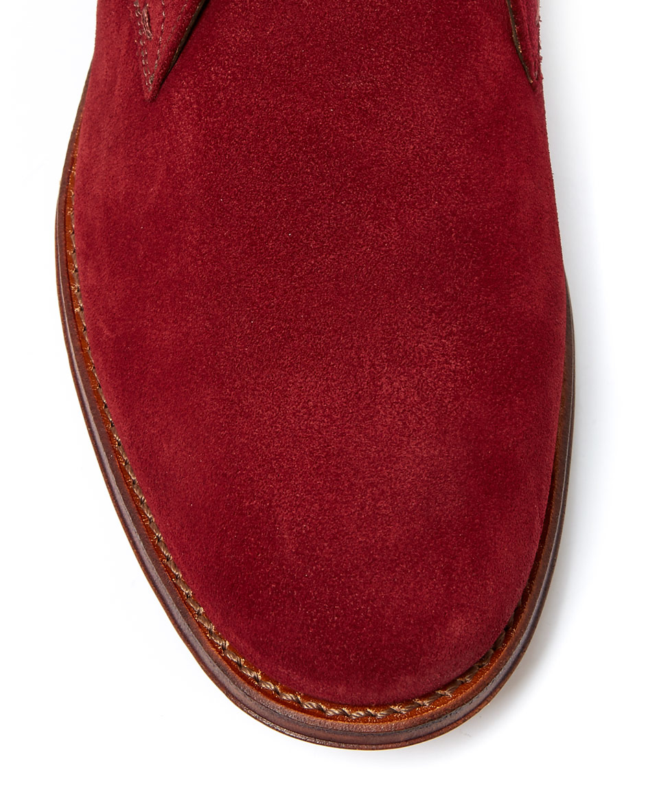 burgundy suede boots mens