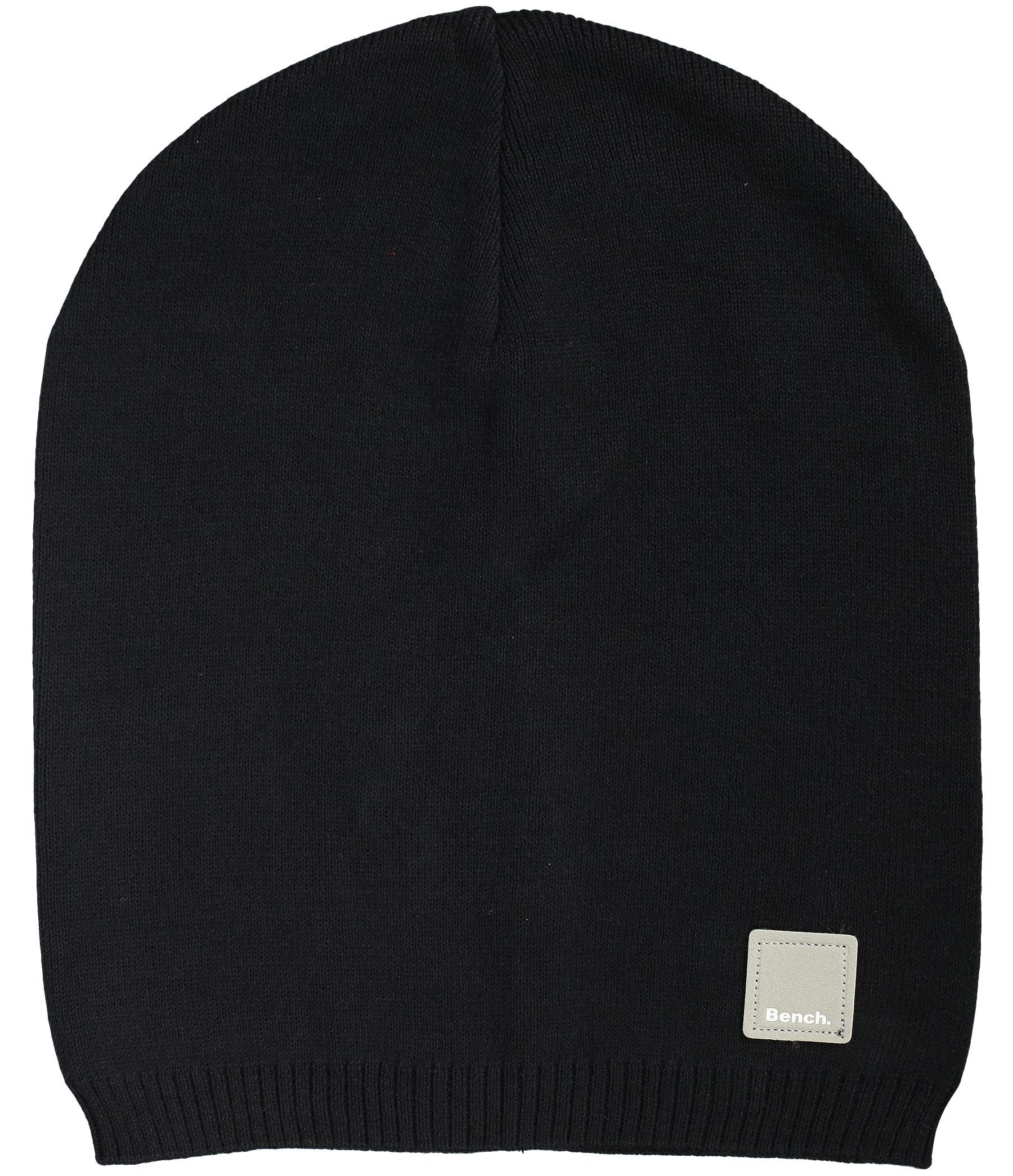 Men house hats for Knitted Bench Cotton Beanie in Black of beanie Malik fraser  (Jet Black) Hat B