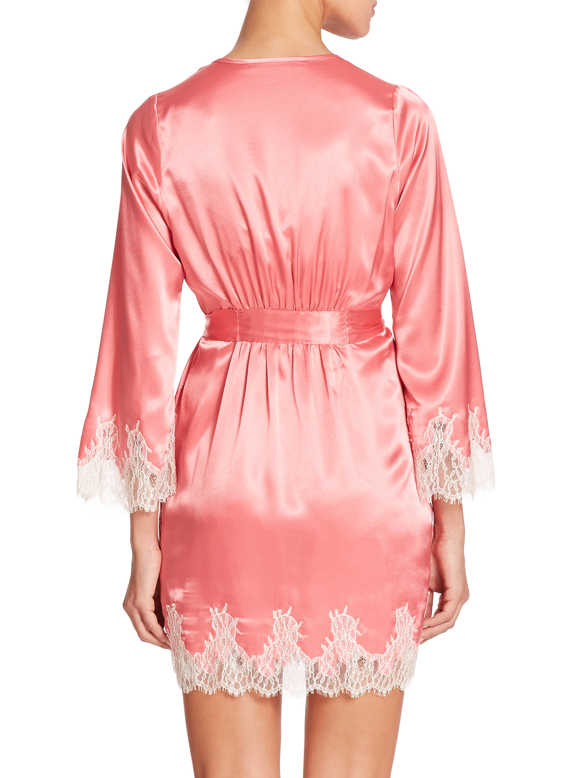 oscar de la renta satin robe