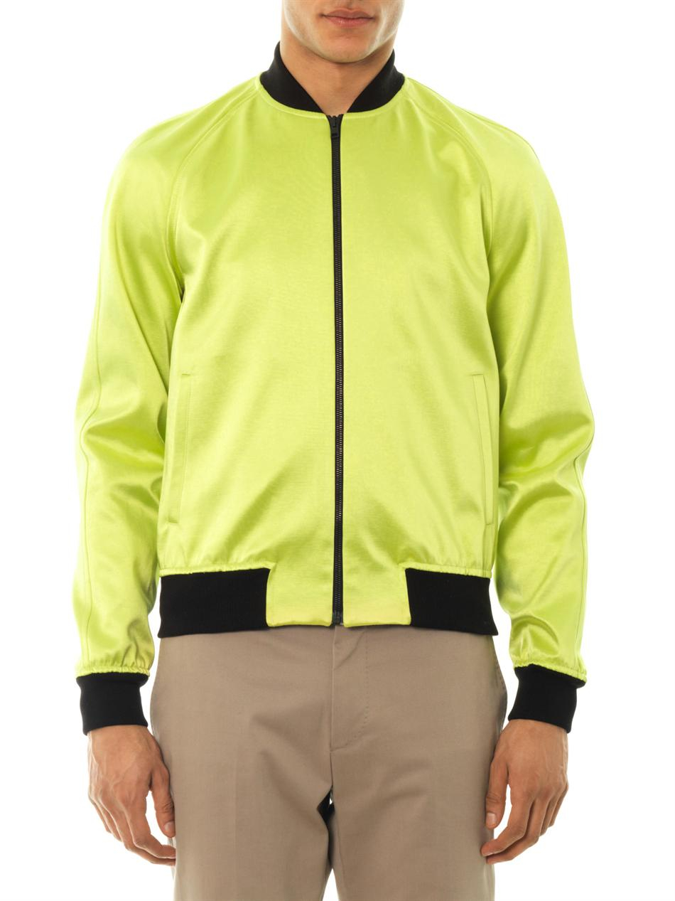 Jonathan saunders Ryder Bomber Jacket in Yellow for Men | Lyst