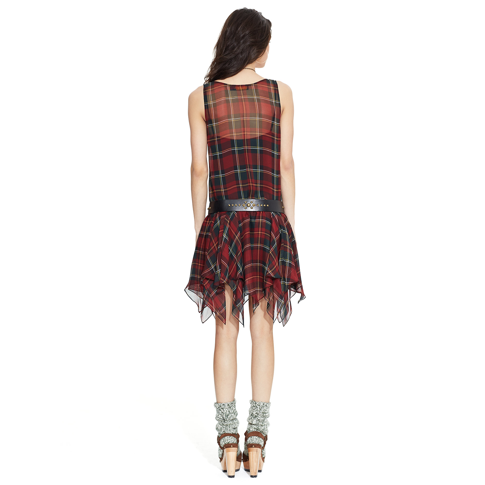 Lyst Polo Ralph Lauren Silk Tartan Sleeveless Dress 5070