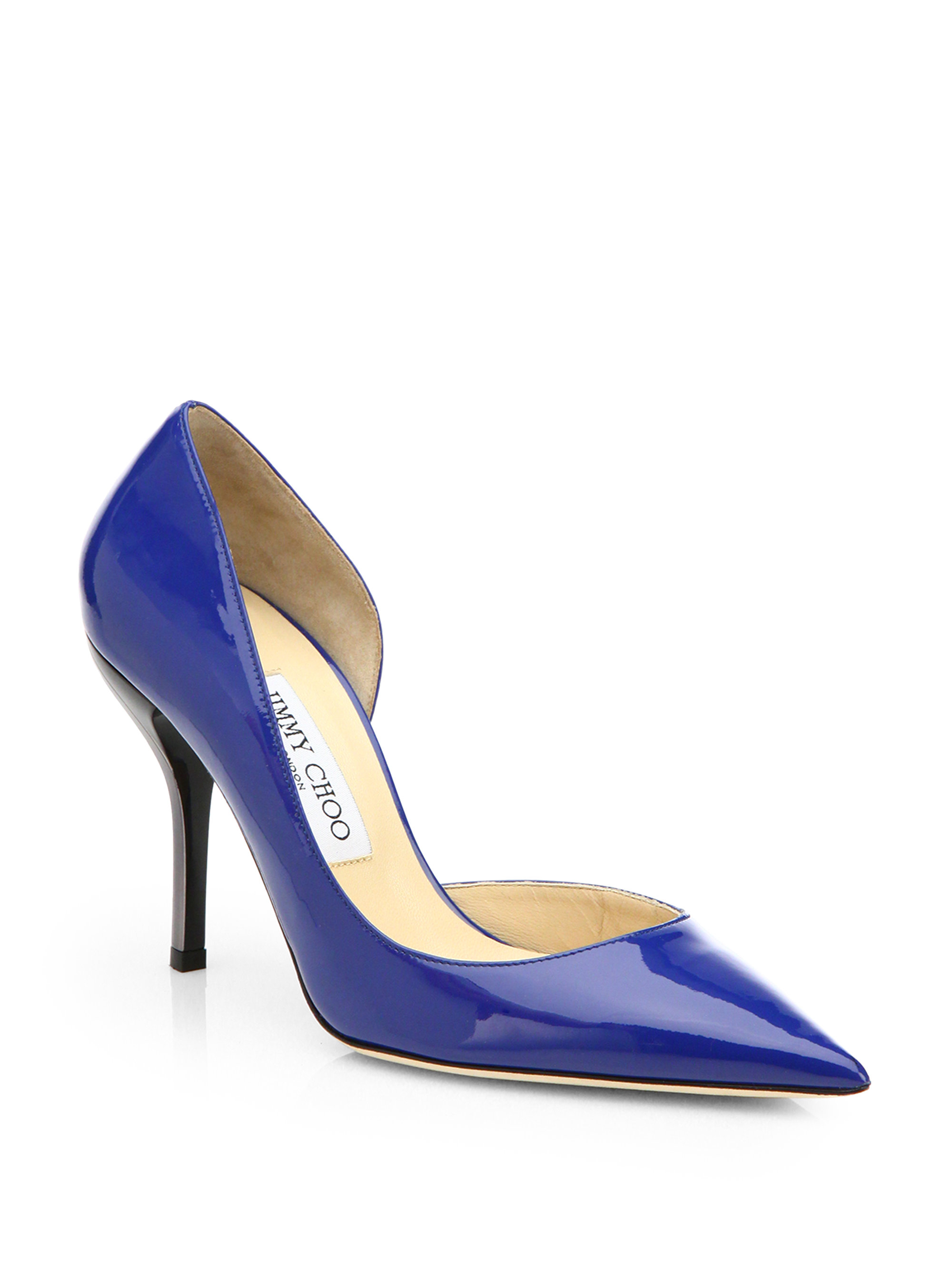 Jimmy Choo Willis Patent Leather D'Orsay Pumps in Blue (AEGEAN-BLUE) | Lyst