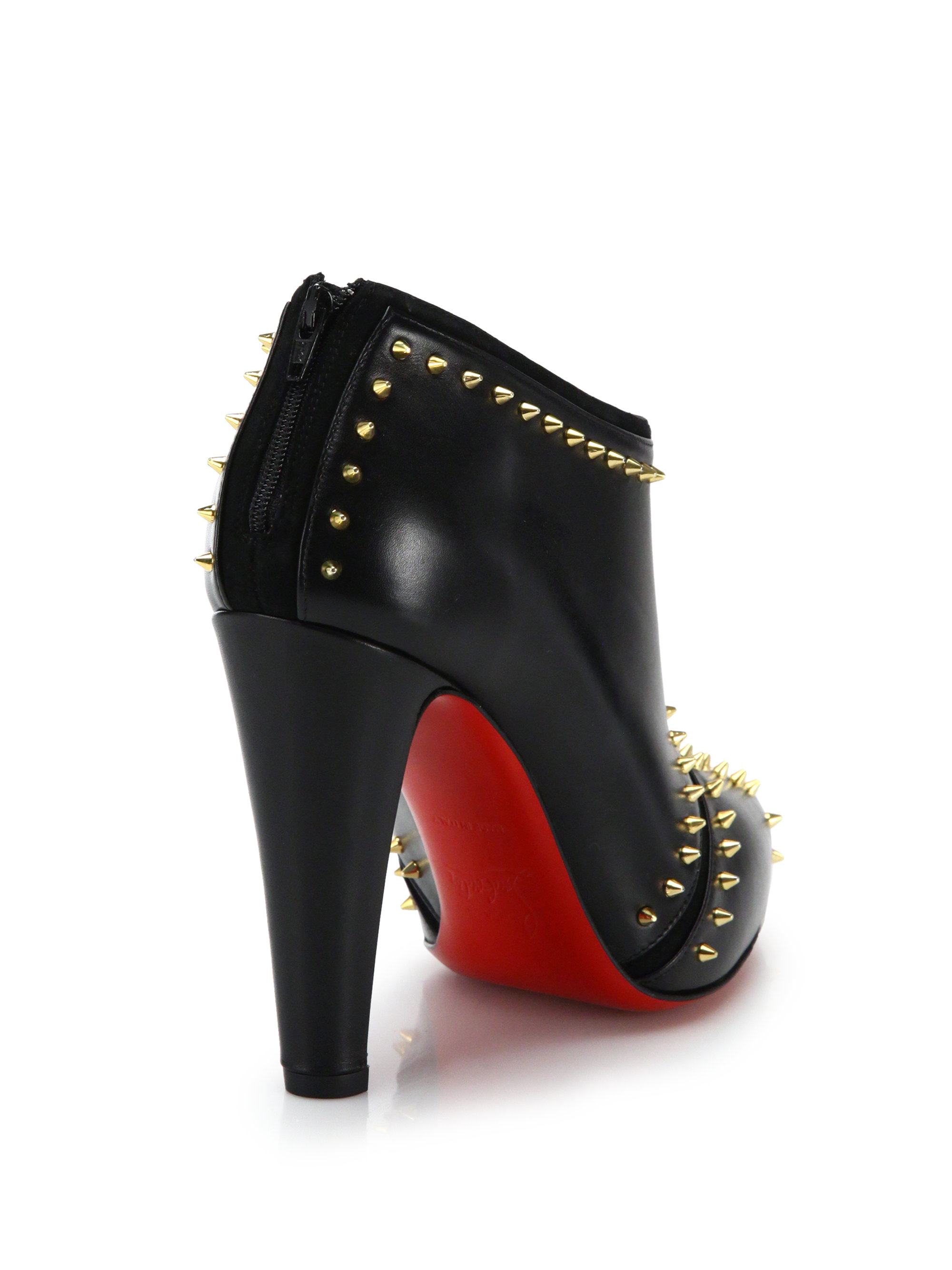 christian louboutin peep-toe caged booties | cosmetics digital ...