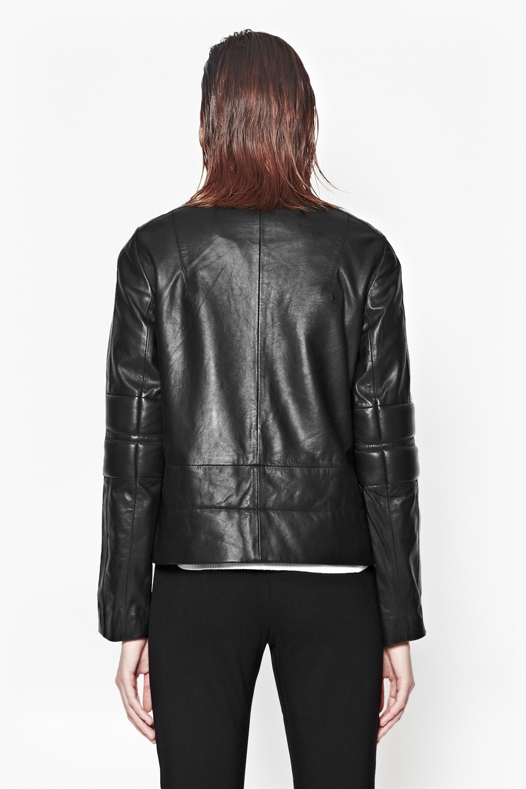 Lyst French Connection Jetson Leather Biker Jacket in Black