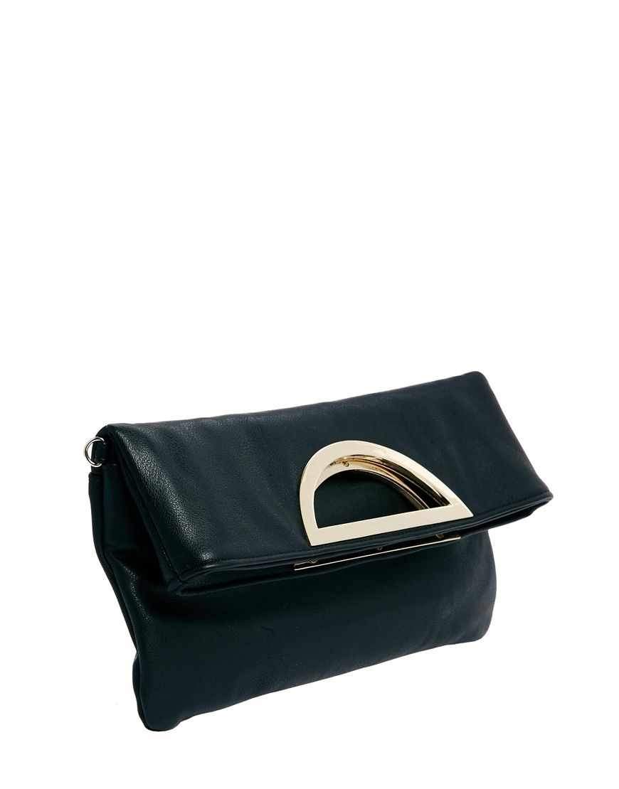 Lyst Aldo Seikola Clutch Bag With Metal Bar In Black Gallery
