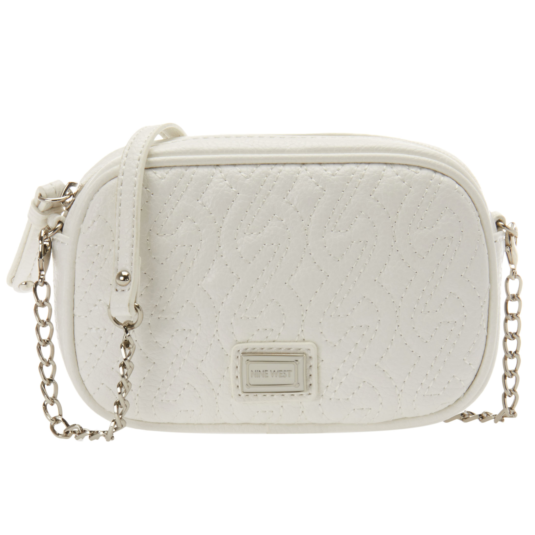 Lyst Nine West Quilted Crossbody Bag With Chain Detail In White Gallery
