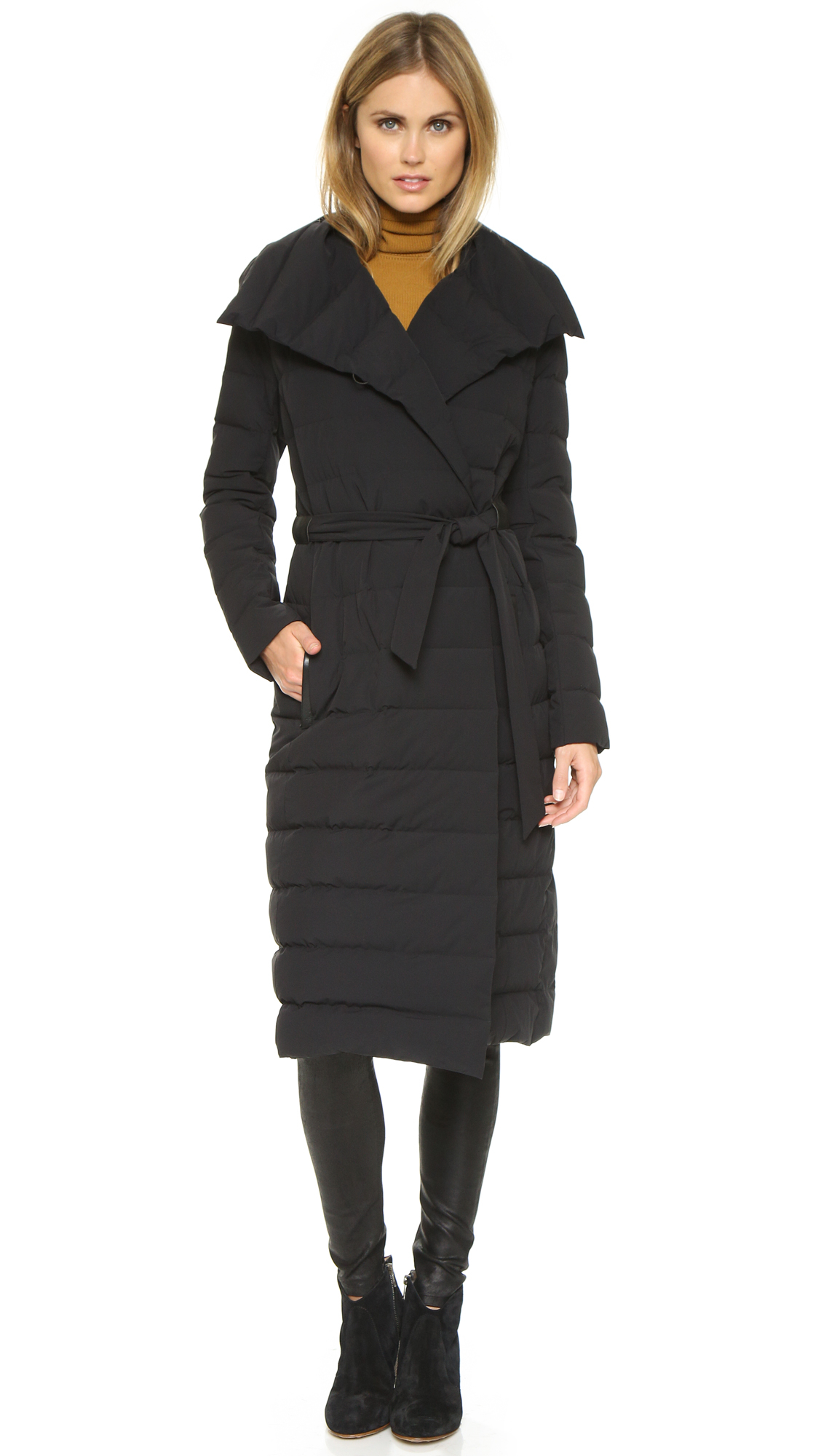 Mackage Cici Wrap Coat - Black in Black | Lyst