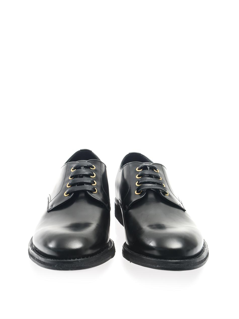 Lyst Cerruti 1881 Crepesole Leather Derby Shoes in Black Lyst Cerruti 1881 Crepesole Leather Derby Shoes in Black