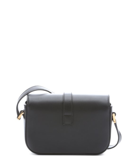 Lyst - Saint Laurent Black Leather &#39;Ysl&#39; Logo Mini Crossbody Bag in Black
