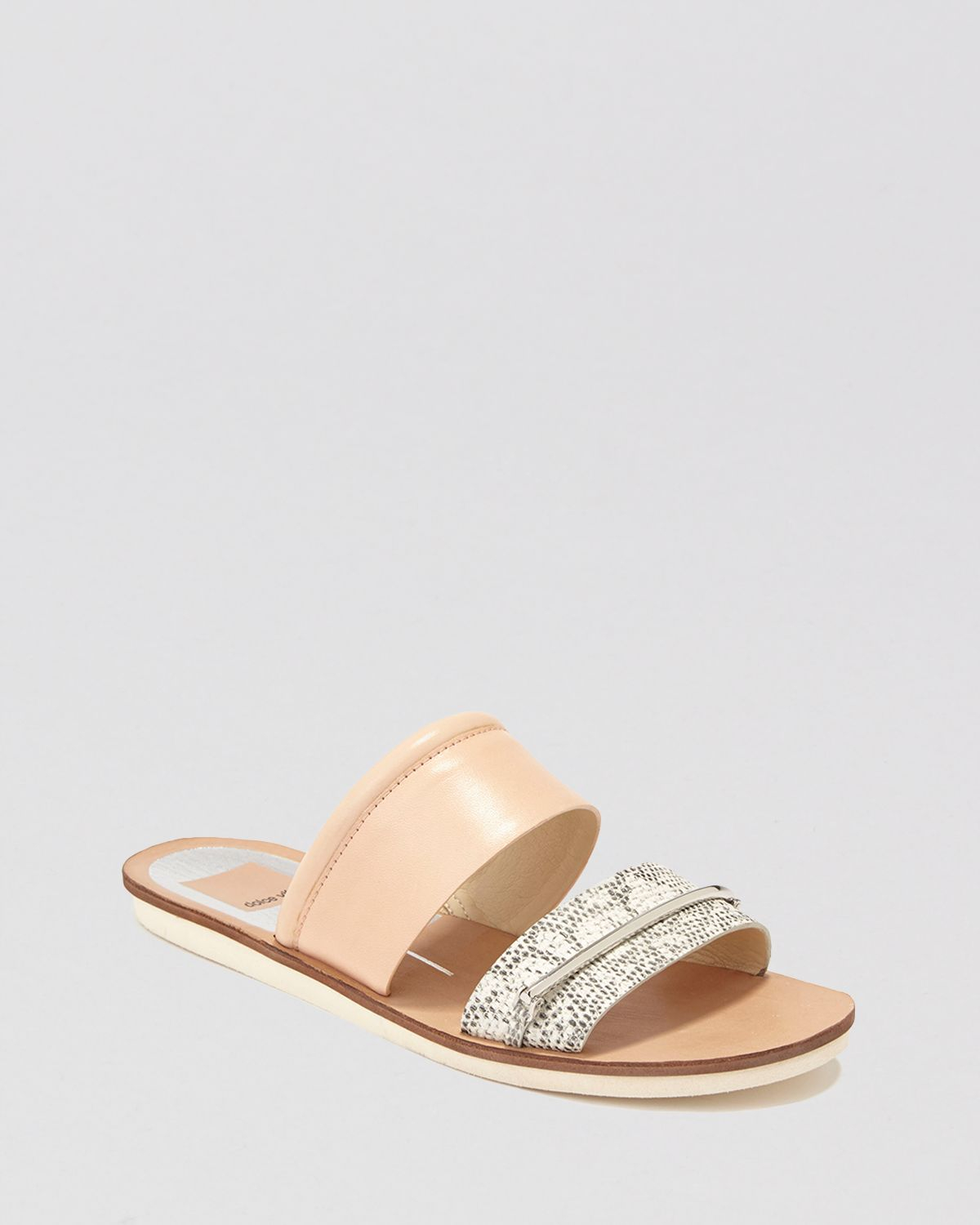 Dolce Vita Flat Slide Sandals Neary In Natural Lyst Gallery - Dolce Vita Flat Slide Sandals Neary In Natural Lyst