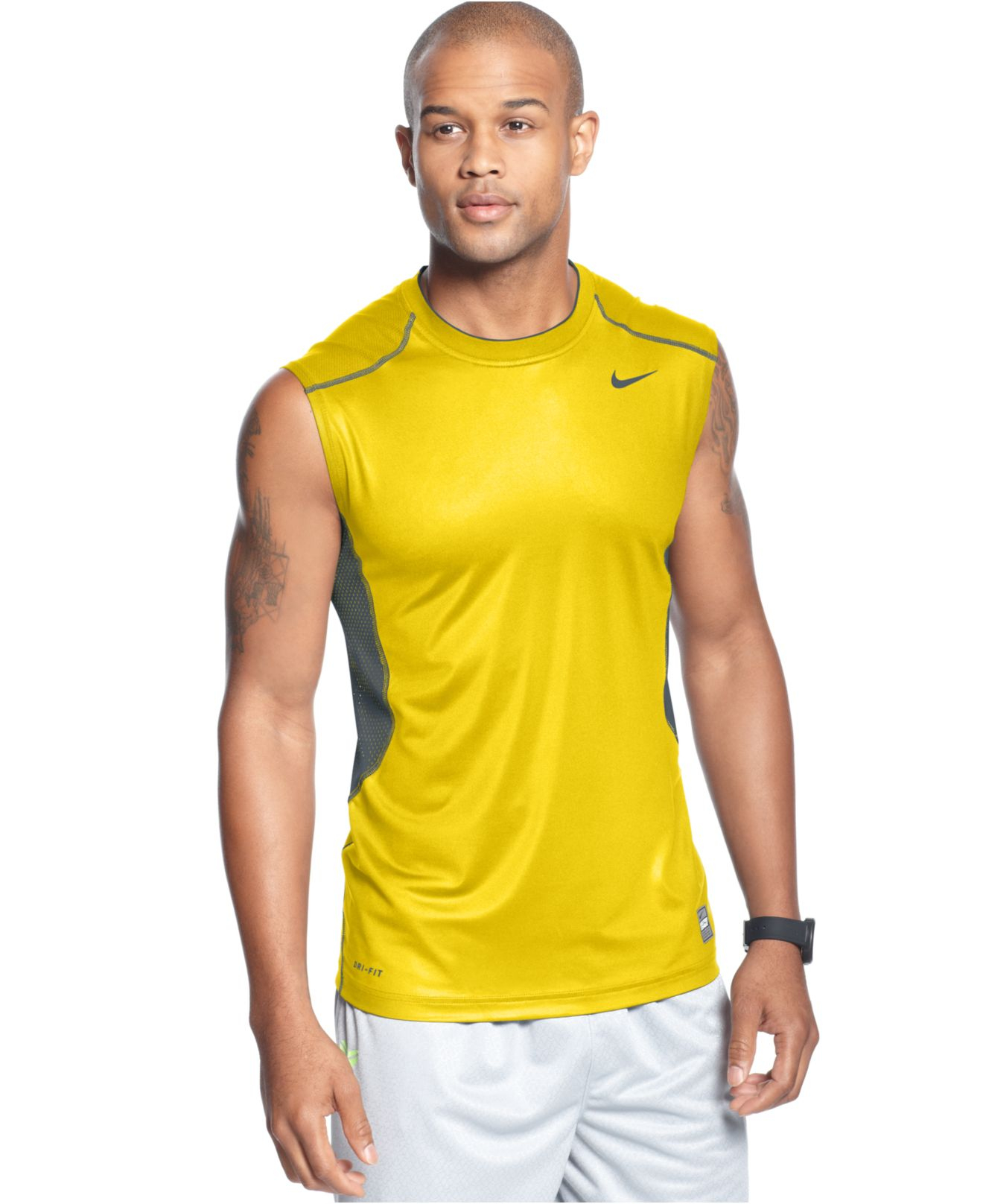 Lyst - Nike Sleeveless Hypercool Tank in Yellow for Men