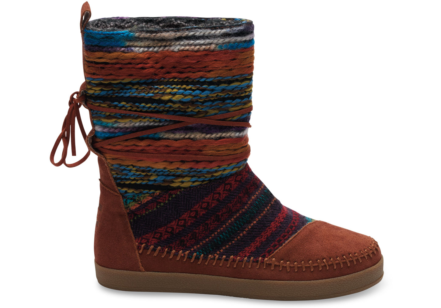 Toms Cognac Suede Textile Mix Women's Nepal Boots in Brown | Lyst