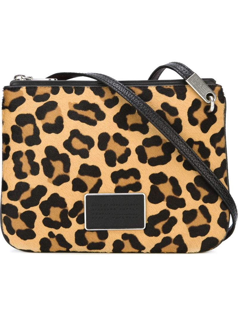 Lyst - Marc by marc jacobs 'ligero Leopard Double Percy' Crossbody Bag ...