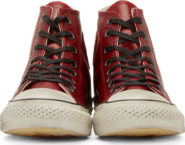chuck taylor red leather
