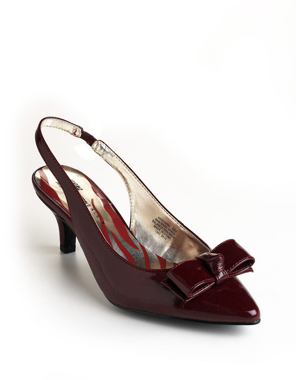 Anne Klein Rexana Leather Sling-Back Pumps in Red | Lyst