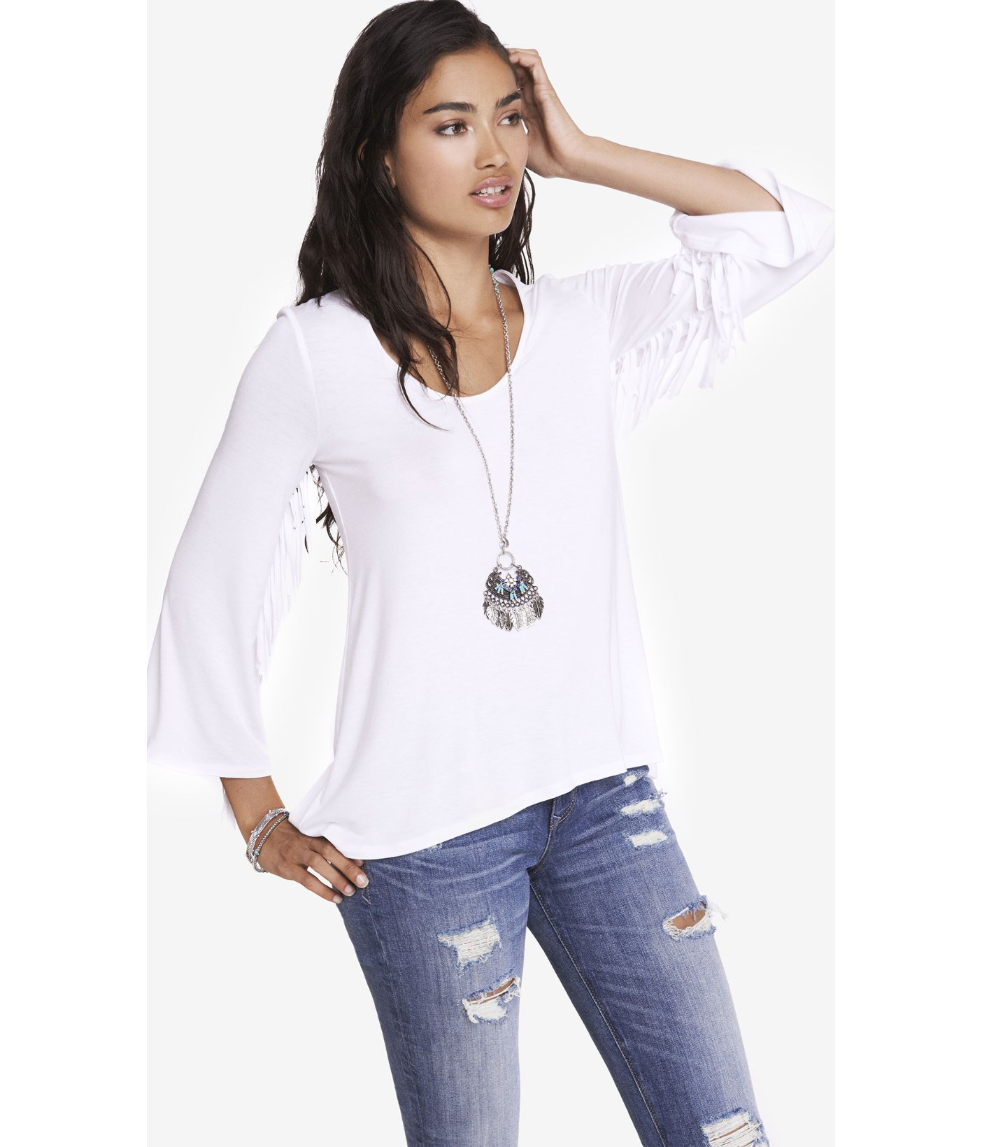 girls bell sleeve top