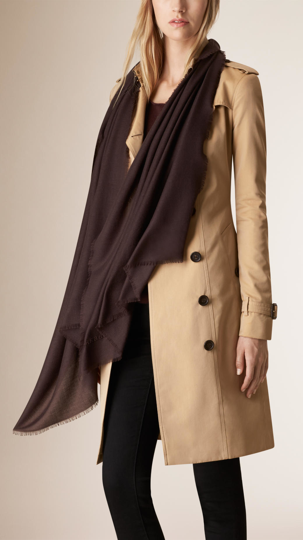brown cashmere scarf